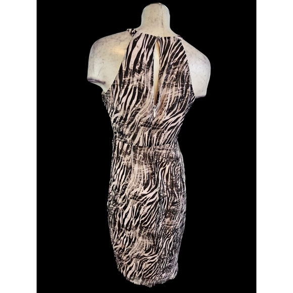 Bebe Size 6 Black Light Pink Cocktail Dress - Picture 4 of 7